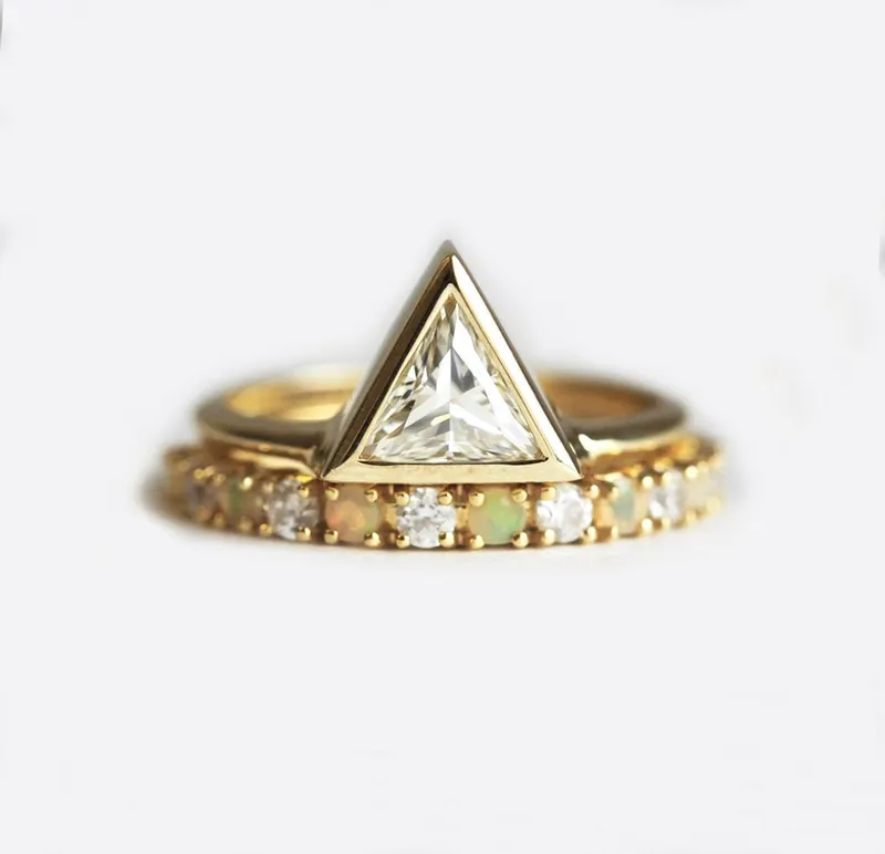 Triangle 0.75Ct Diamond Engagement Ring Or Set diamond engagement ring