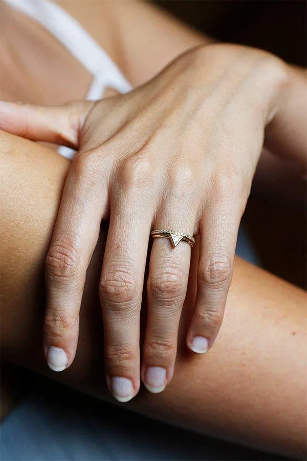 Trillion Diamond Engagement Set With Full Eternity Ring vy 4