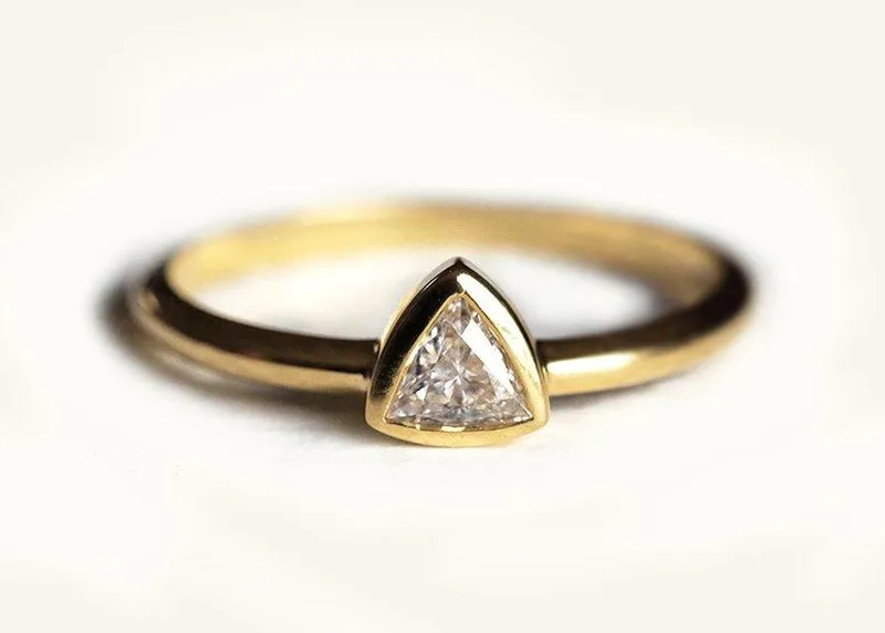 Trillion Diamond Ring, Diamond Engagement Ring view 2