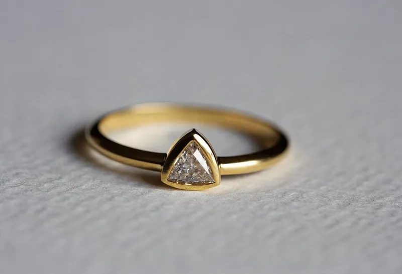 Trillion Diamond Ring, Diamond Engagement Ring view 4