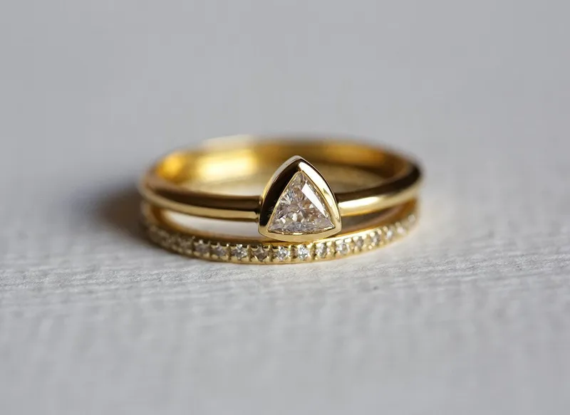 Trillion Diamond Ring, Diamond Engagement Ring view 5