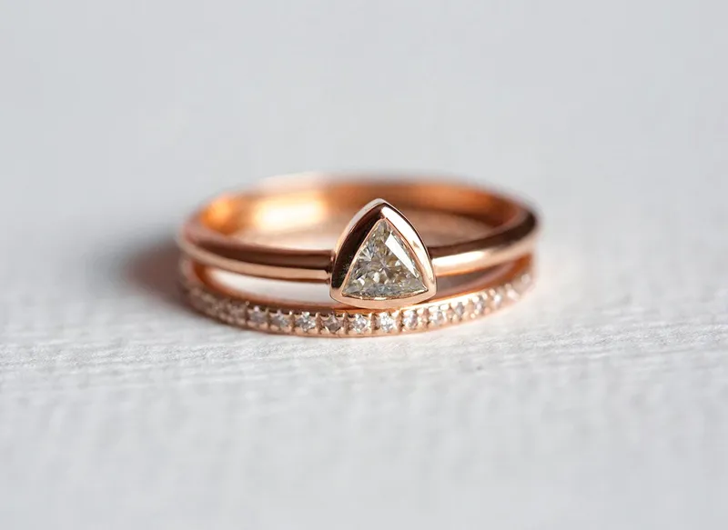 Trillion Diamond Ring, Diamond Engagement Ring view 6