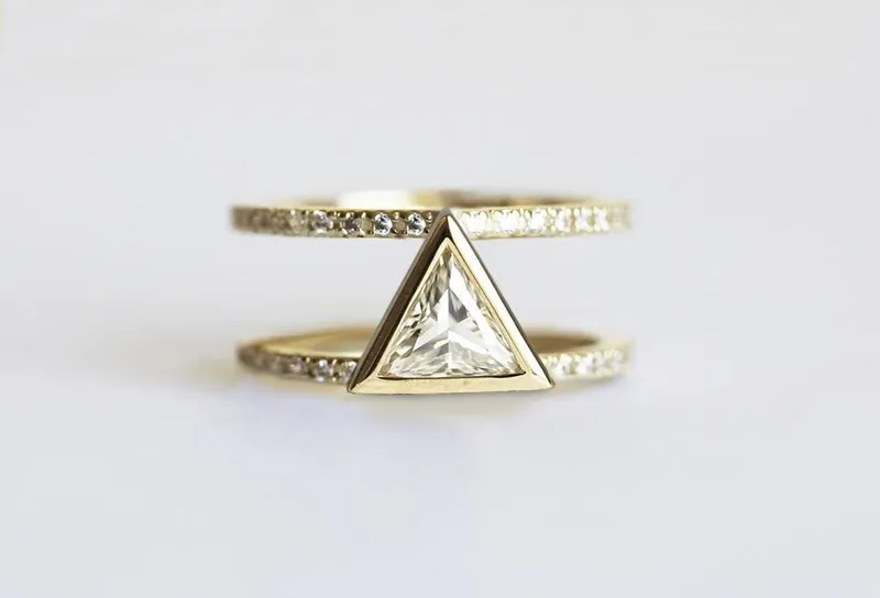 TRILLION RING, DIAMOND ENGAGEMENT RING diamond engagement ring