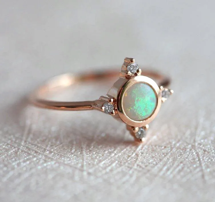 Trisha Round Opal Ring view 7