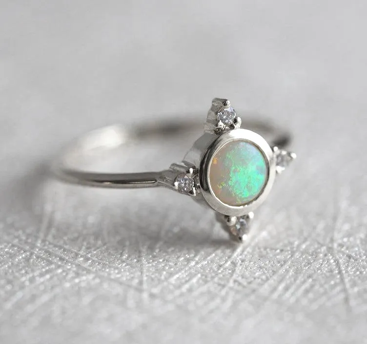 Trisha Round Opal Ring view 8