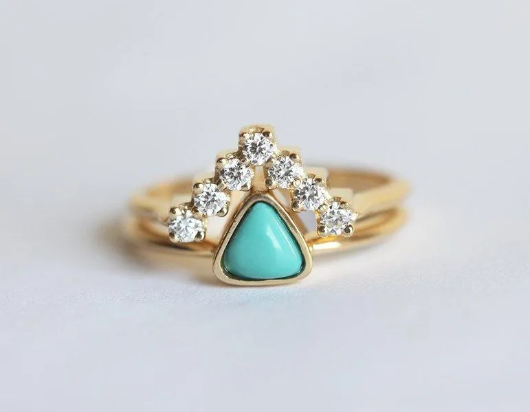 Turquoise Ring, Engagement Ring view 3