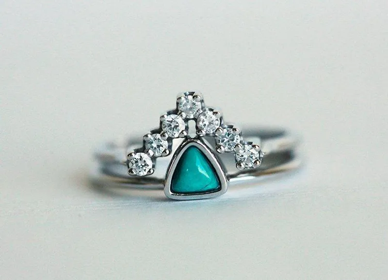 Turquoise Ring, Engagement Ring view 4