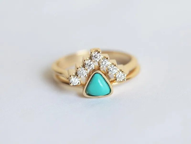 Turquoise Ring, Engagement Ring view 6