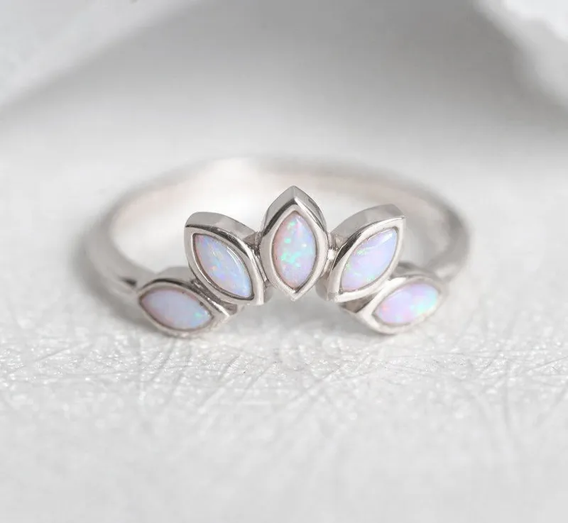 Turquoise Ring, Wedding Band view 10