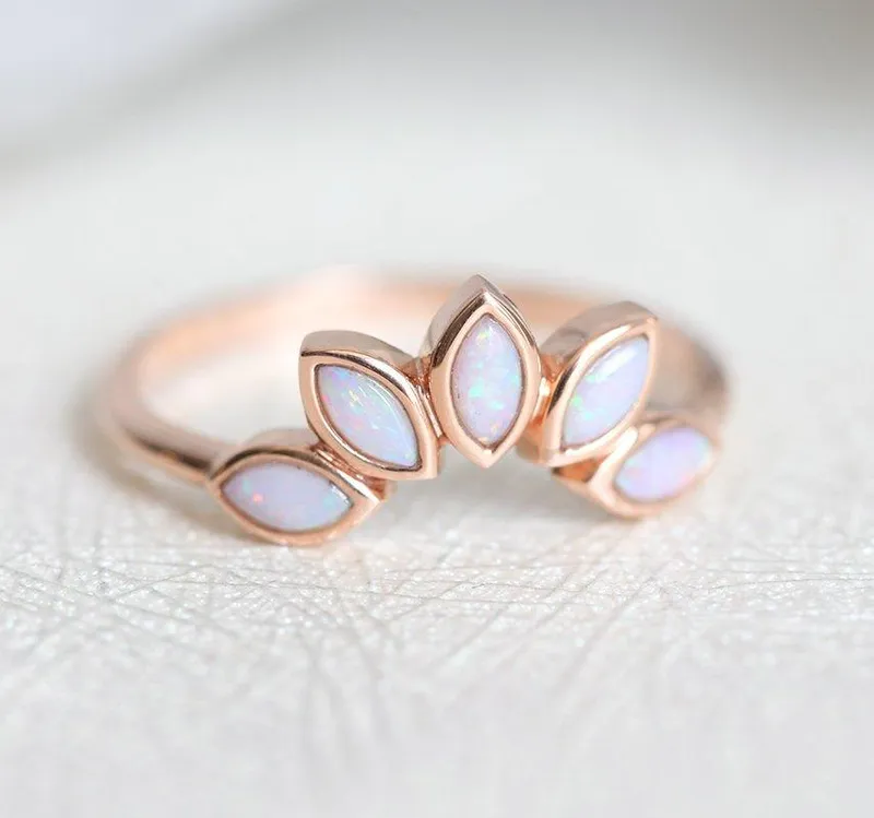 Turquoise Ring, Wedding Band view 5
