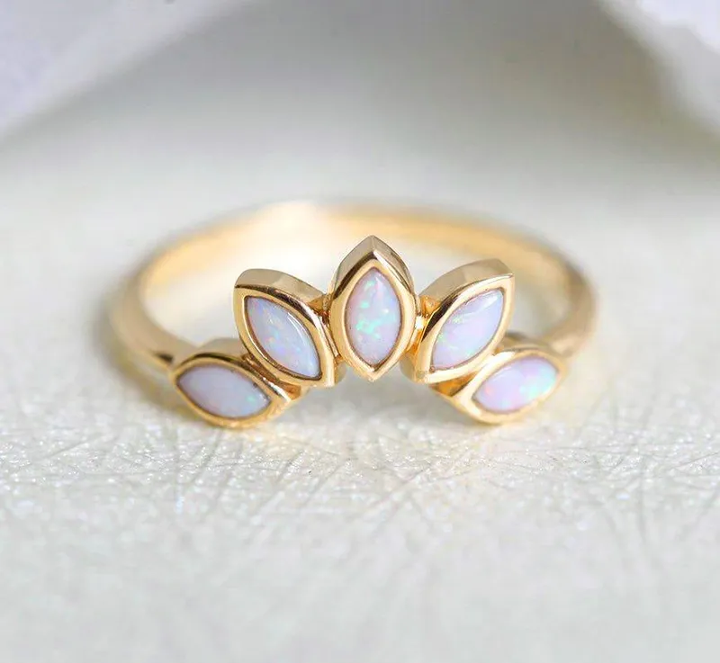 Turquoise Ring, Wedding Band view 9