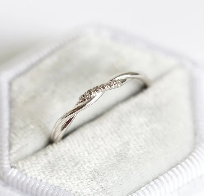TWISTED BAND, ROPE WEDDING RING vy 2