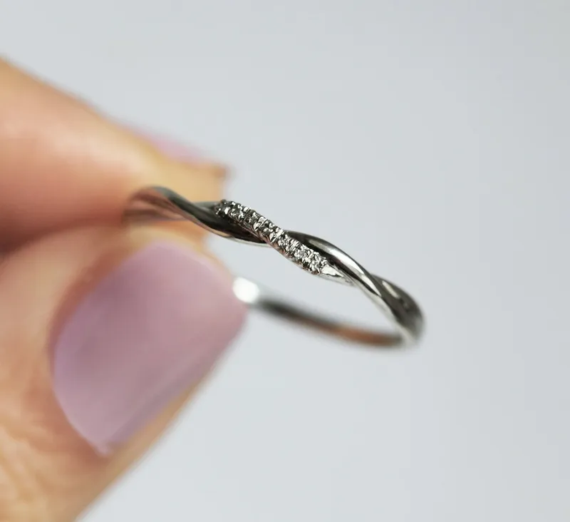 TWISTED BAND, ROPE WEDDING RING vy 3