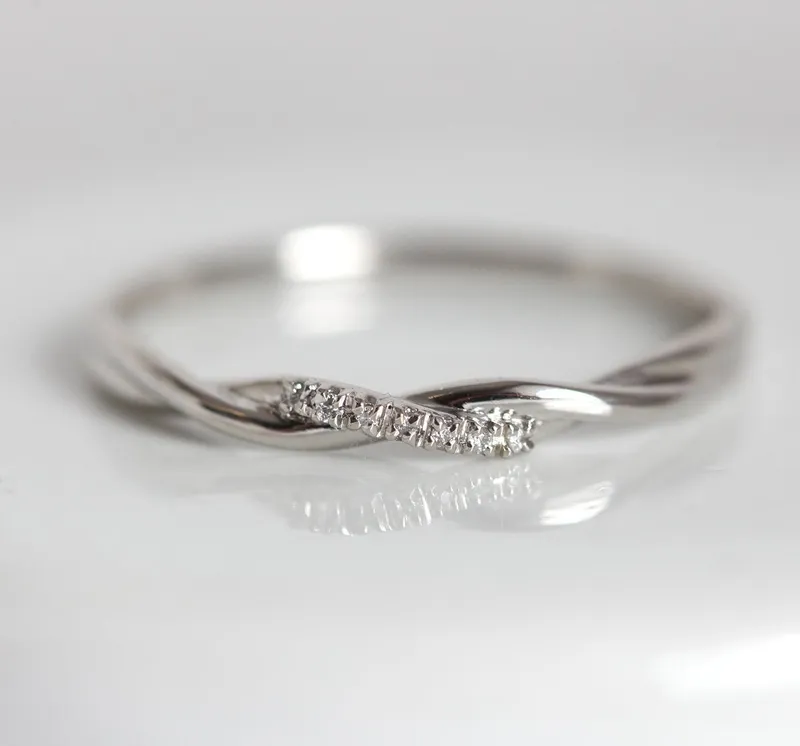 TWISTED BAND, ROPE WEDDING RING vy 4