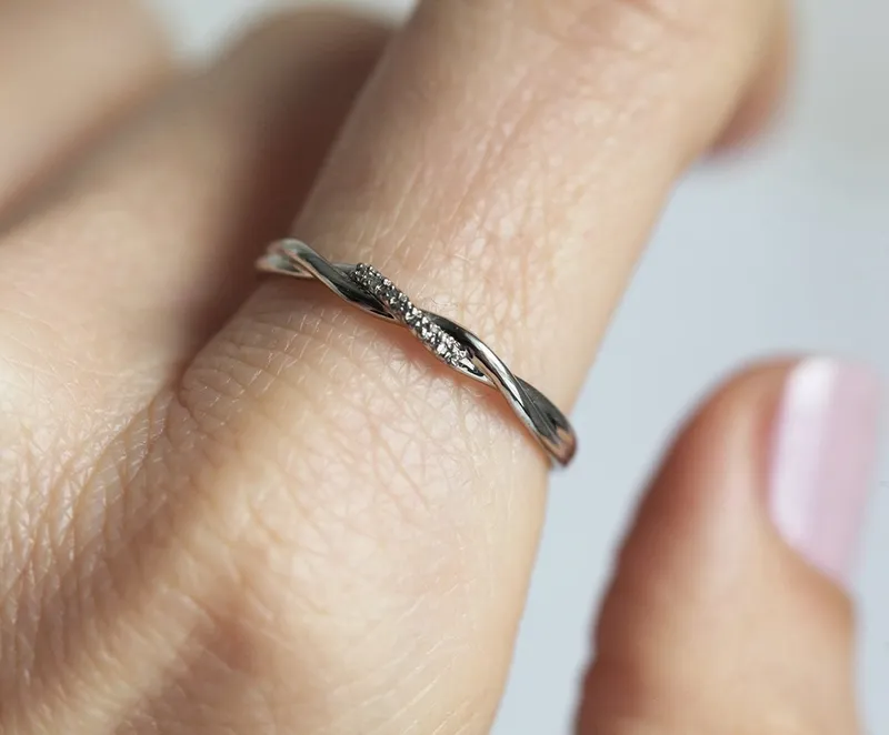 TWISTED BAND, ROPE WEDDING RING vy 5