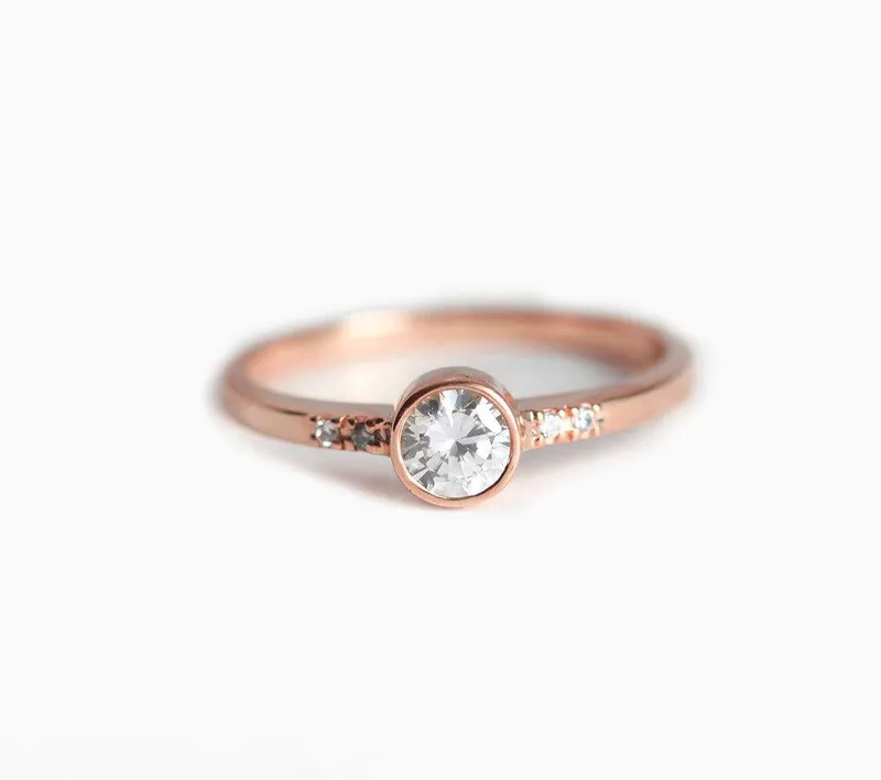 Uman Round Diamond Engagement Ring view 6