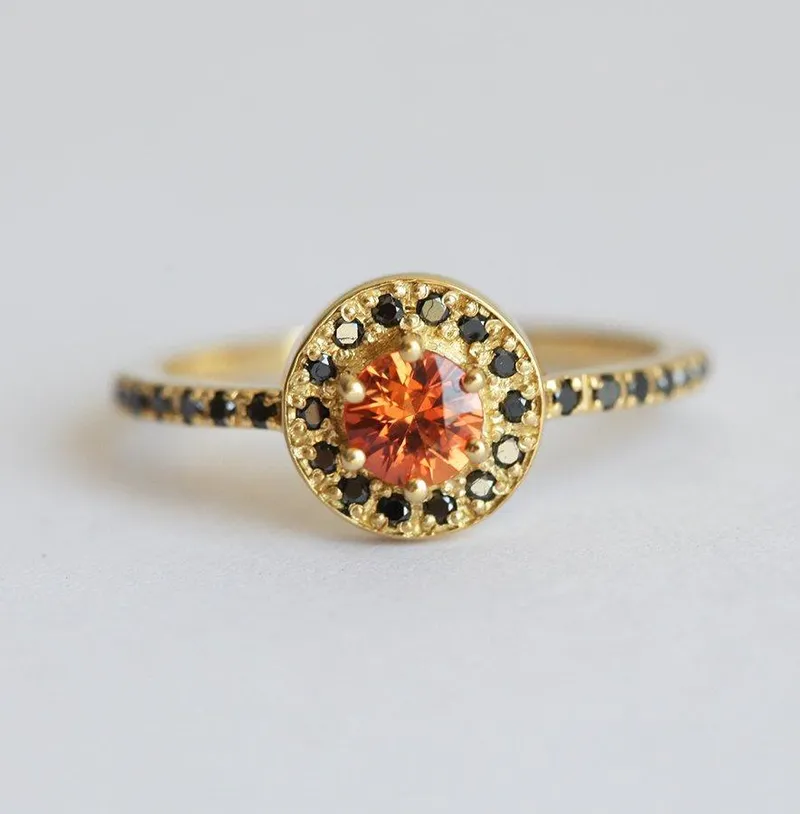 VALERIE ORANGE SAPPHIRE RING view 2