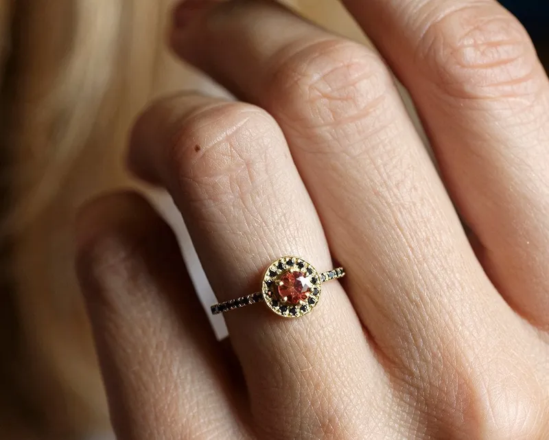 VALERIE ORANGE SAPPHIRE RING view 3