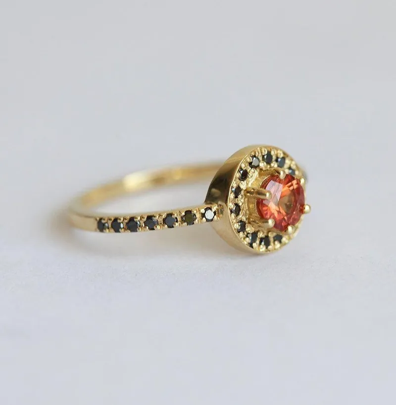 VALERIE ORANGE SAPPHIRE RING view 5
