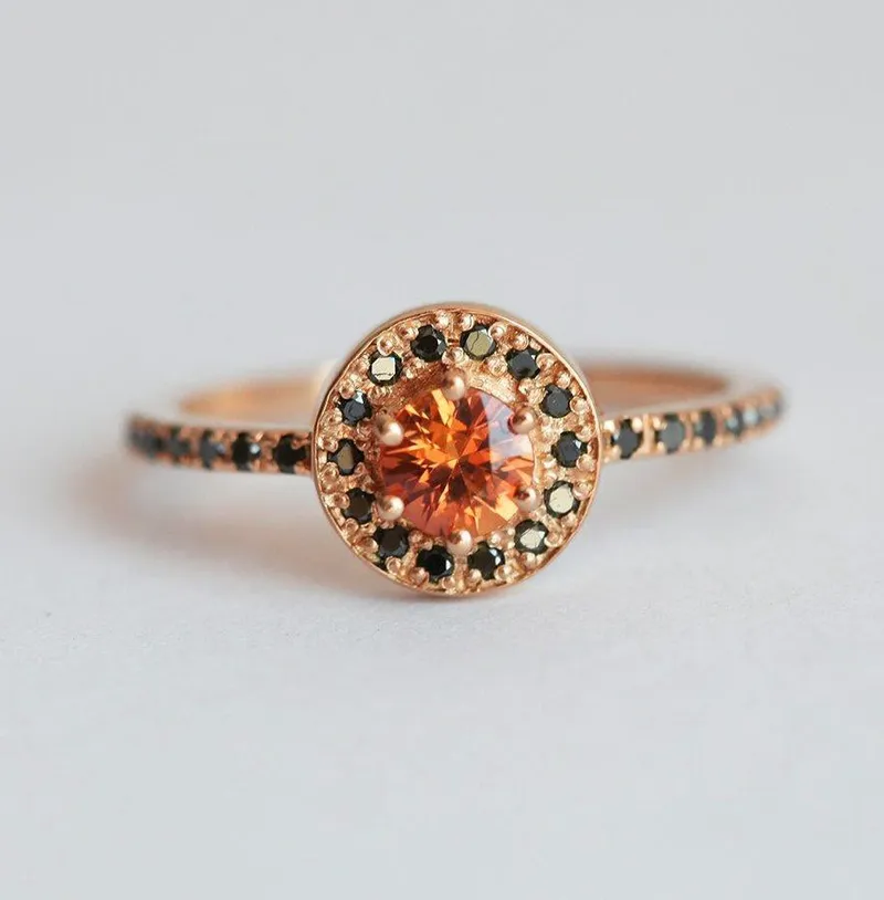 VALERIE ORANGE SAPPHIRE RING view 6