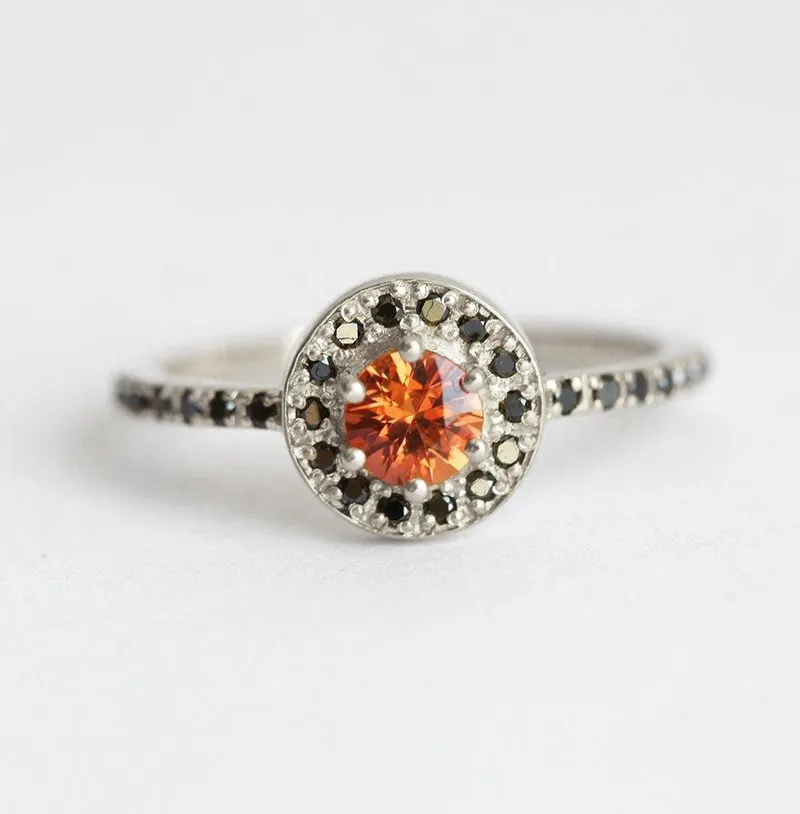 VALERIE ORANGE SAPPHIRE RING view 7