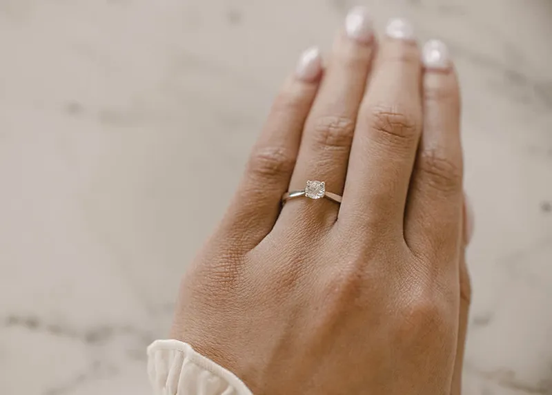 CLEO round cut engagement ring