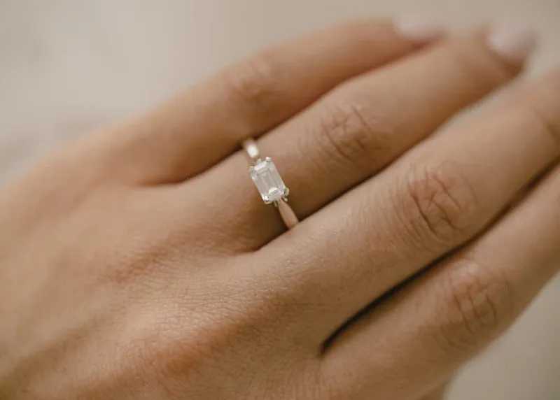 DANIELA emerald emerald cut engagement ring