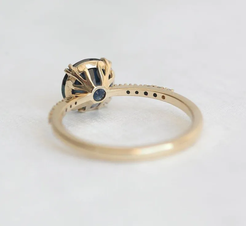 Vida Teal Sapphire Diamond Ring vy 8