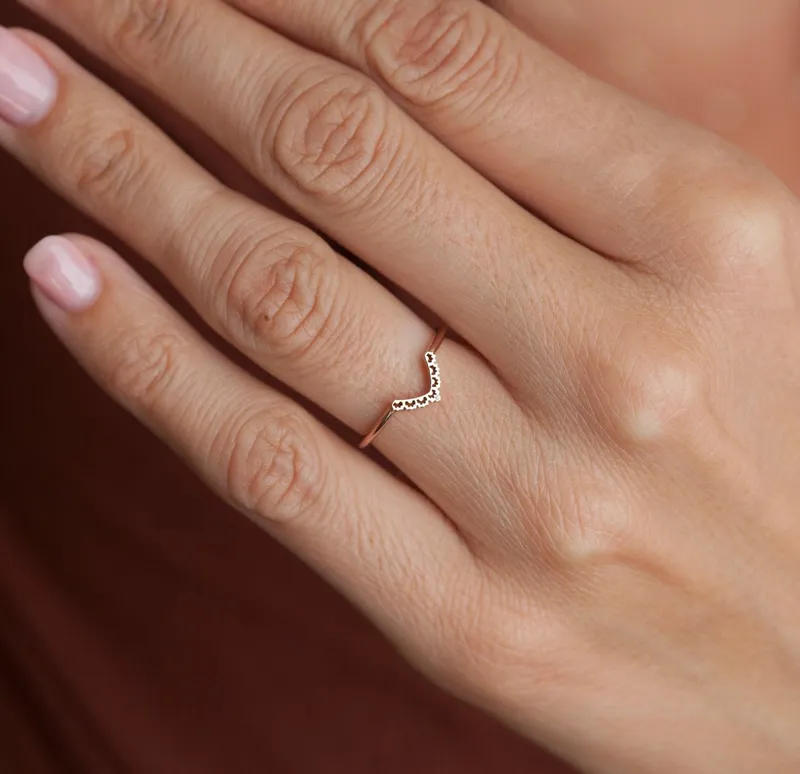 Wedding Ring, 14K Gold Ring view 2