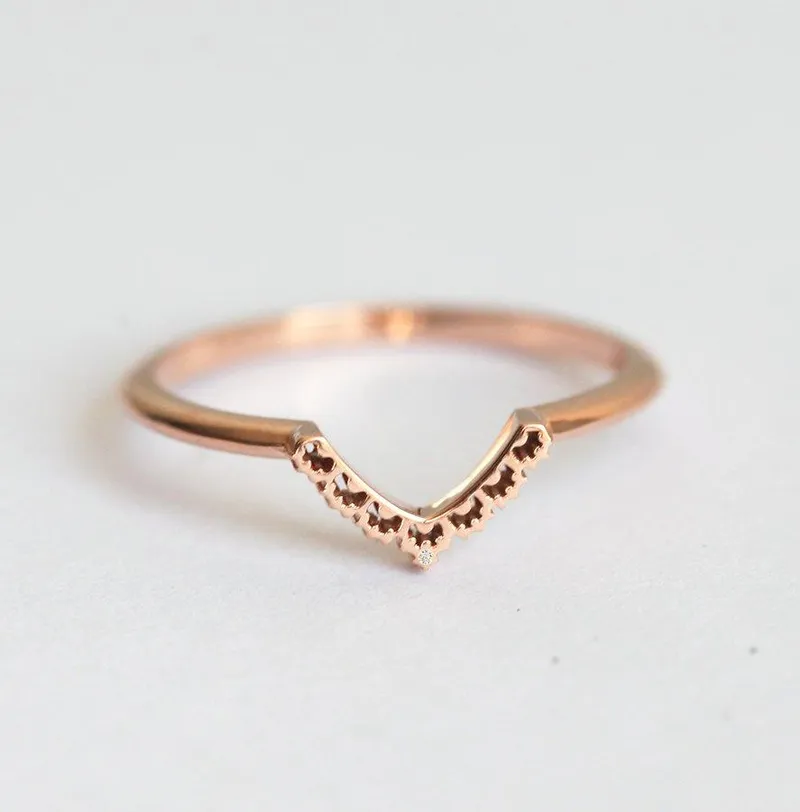 Wedding Ring, 14K Gold Ring view 3