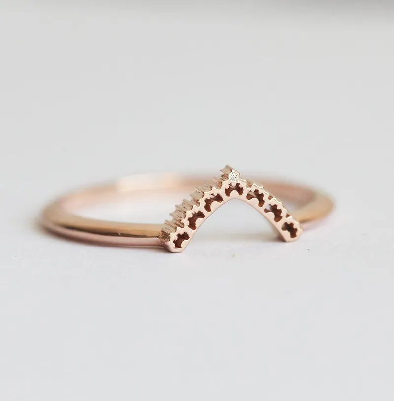 Wedding Ring, 14K Gold Ring diamond round cut engagement ring