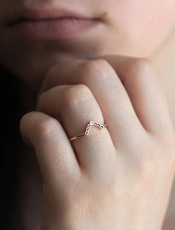 Wedding Ring, 14K Gold Ring view 4