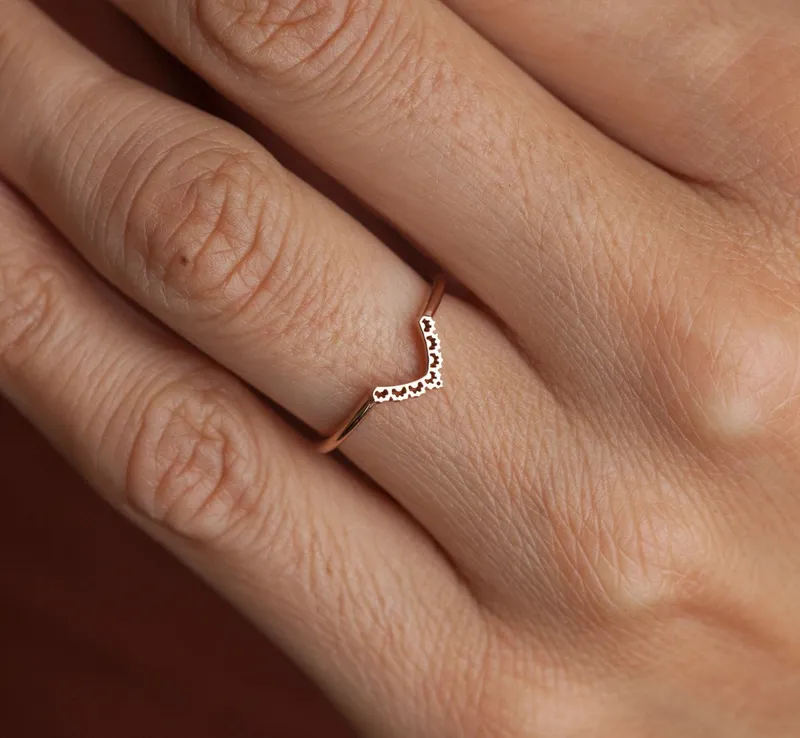 Wedding Ring, 14K Gold Ring view 5