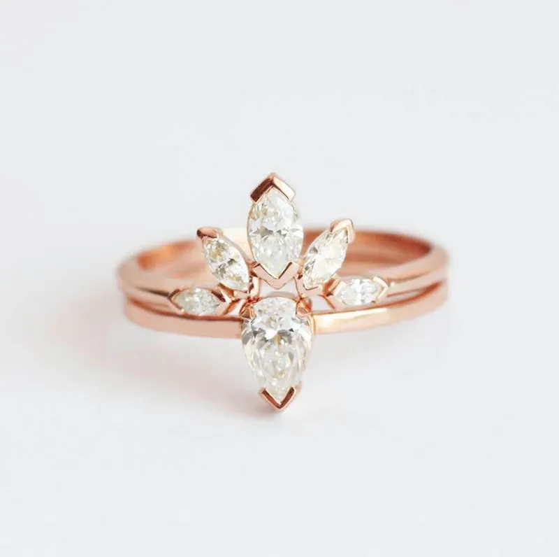 Wedding Ring Set, Diamond Wedding Set view 7