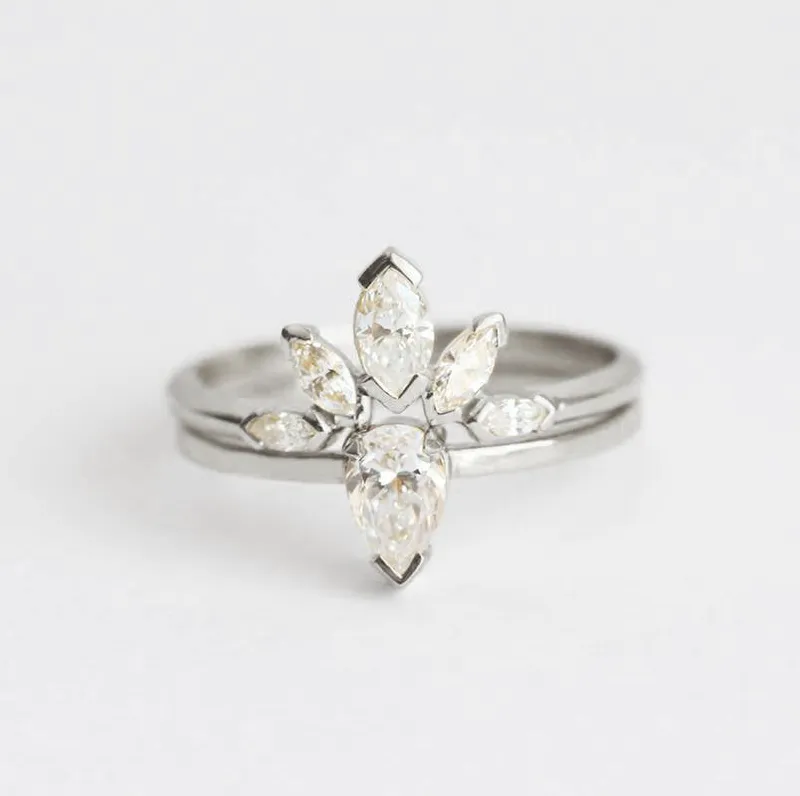 Wedding Ring Set, Diamond Wedding Set view 8