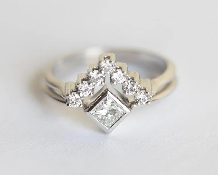 Wedding Set, Diamond Ring Set vy 3