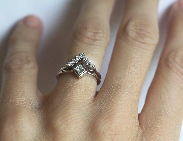 Wedding Set, Diamond Ring Set vy 5