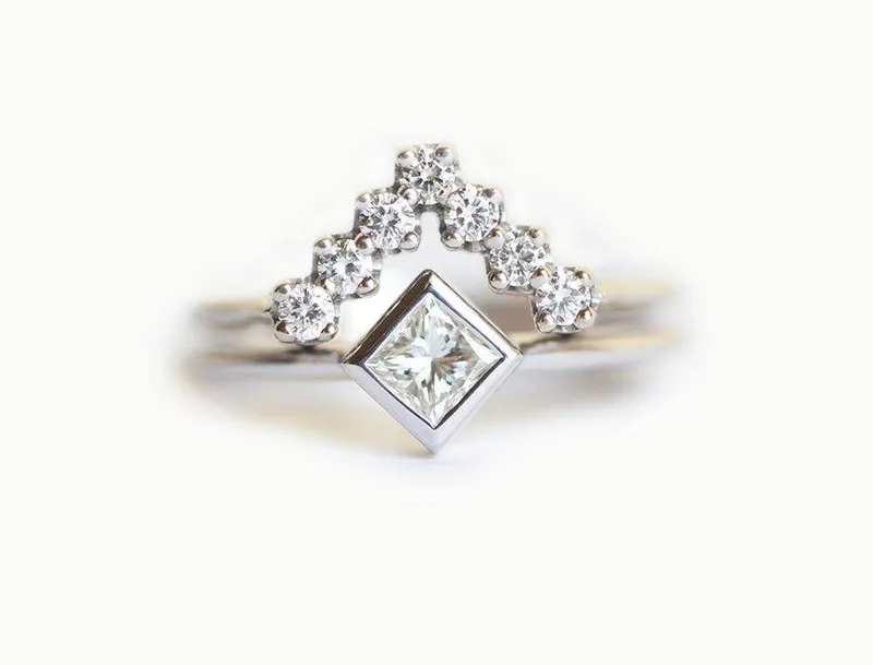 Wedding Set, Diamond Ring Set diamond engagement ring