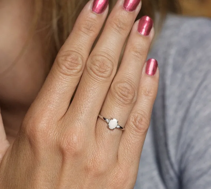 WENDY OVAL OPAL RING view 3