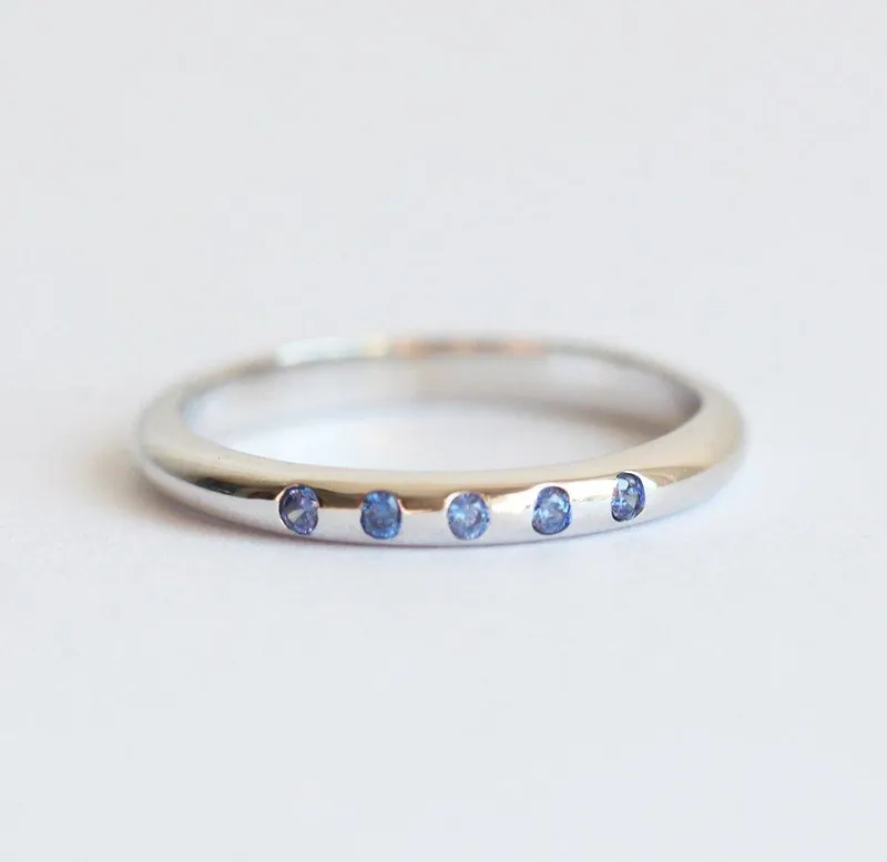 White Gold Wedding Ring, White Gold Wedding Band view 3