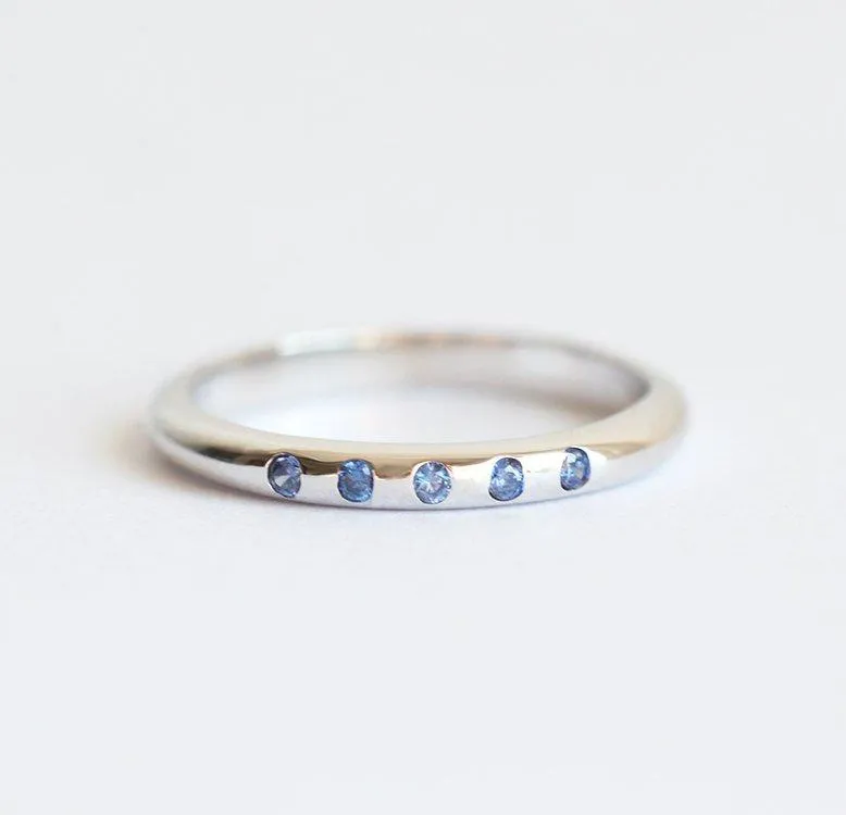 White Gold Wedding Ring, White Gold Wedding Band round cut engagement ring