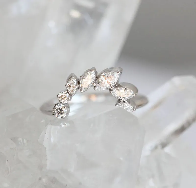 Wind Diamond Ring, Marquise Diamond Ring view 2