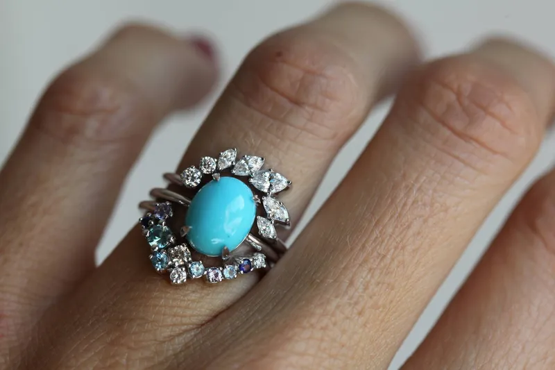 Wind Diamond Ring, Marquise Diamond Ring view 5