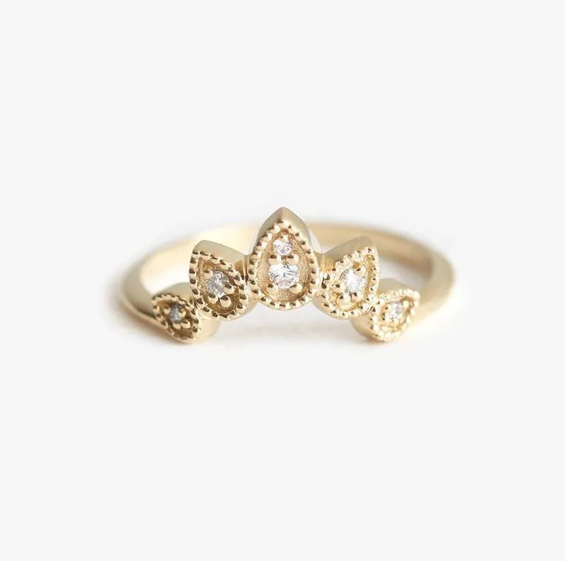 Women'S Wedding Ring, Diamond Band view 3