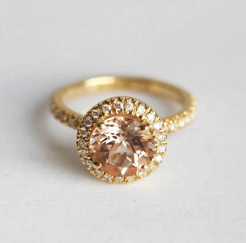 Yasmine Morganite Ring view 10