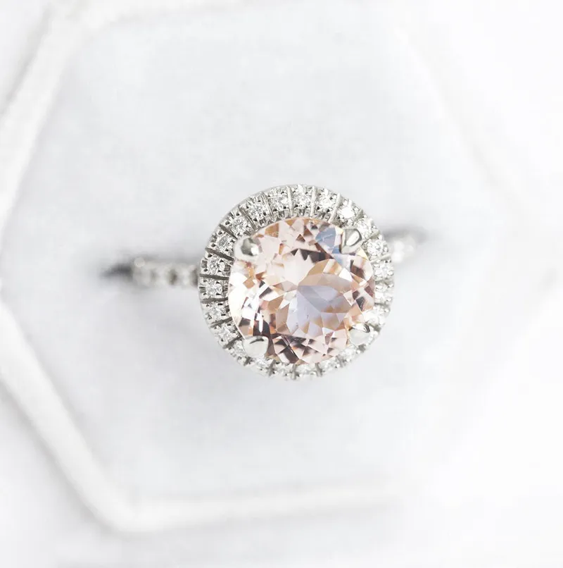 Yasmine Morganite Ring view 11