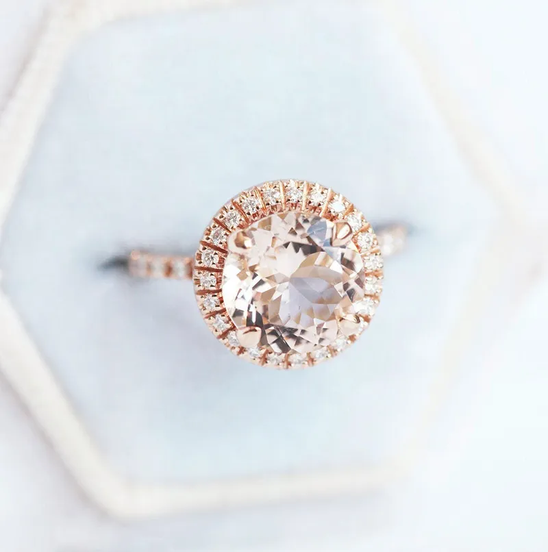 Yasmine Morganite Ring view 12