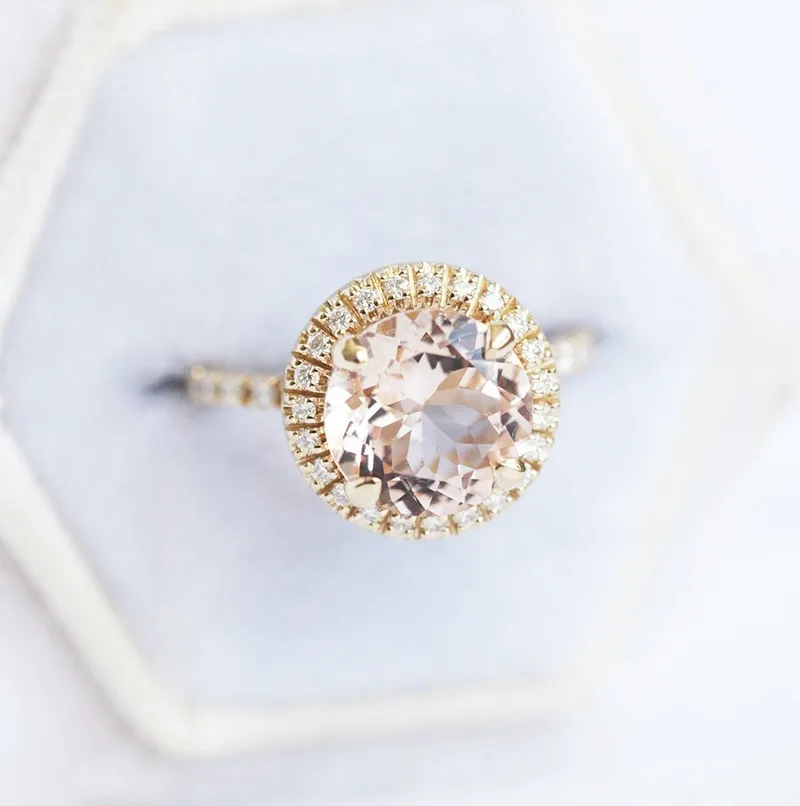 Yasmine Morganite Ring view 3
