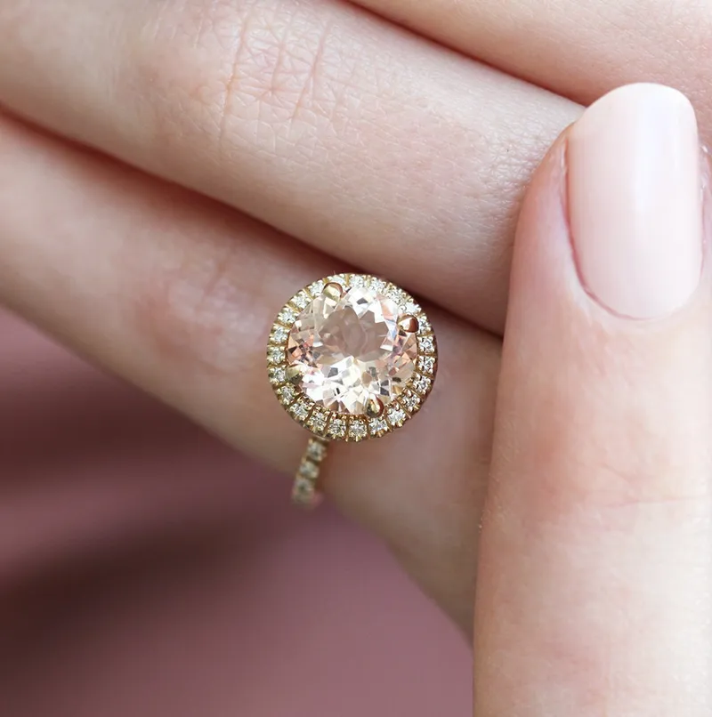 Yasmine Morganite Ring view 4