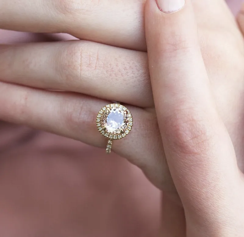 Yasmine Morganite Ring view 5